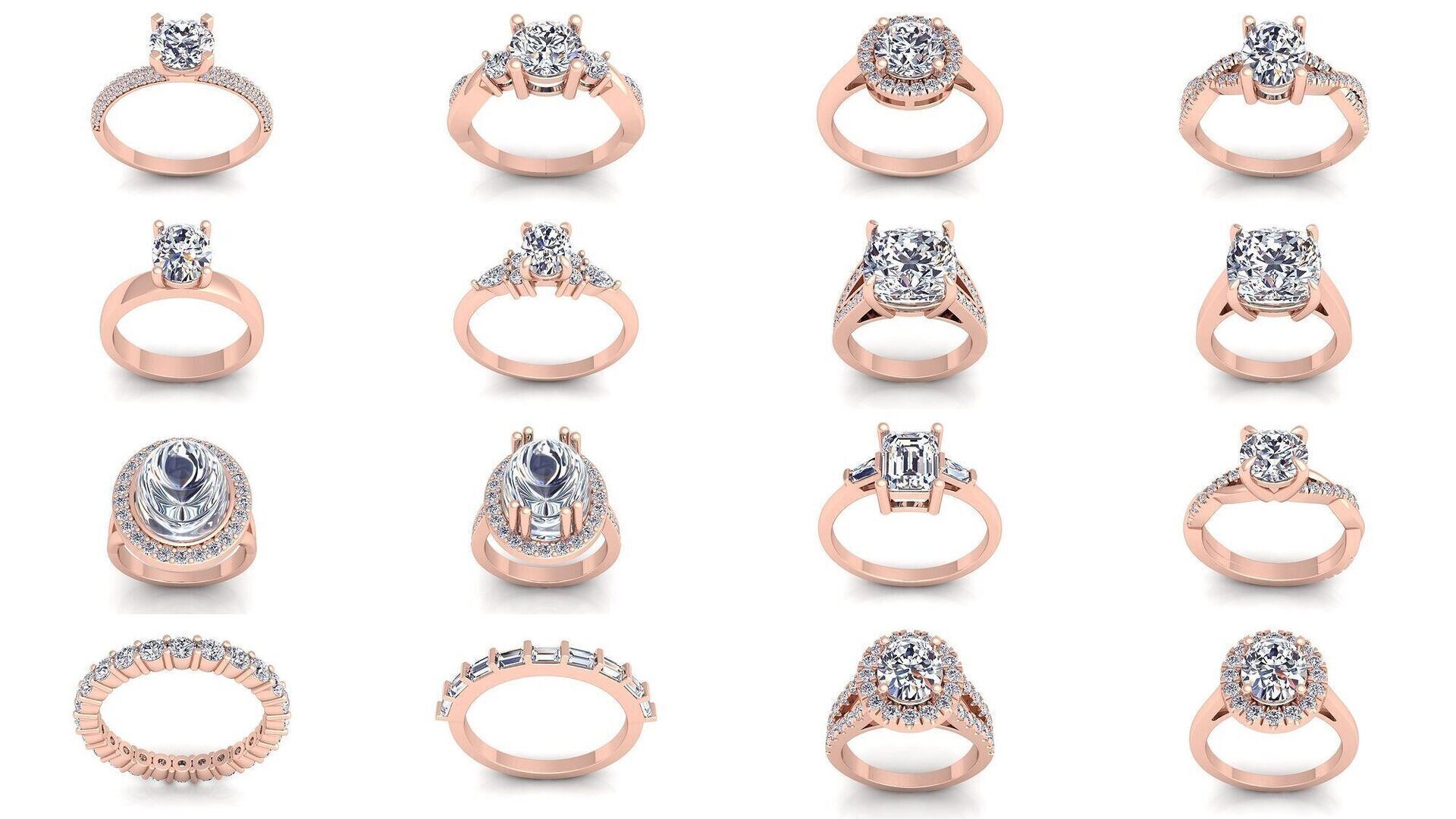 150 Fancy Engagement Ring Collection and Render  _6