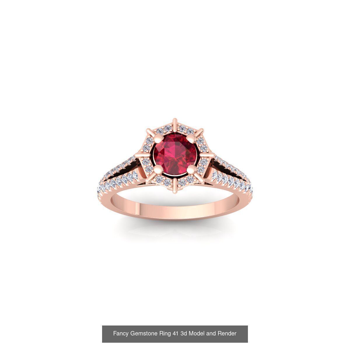 150 Fancy Engagement Ring Collection and Render  _25