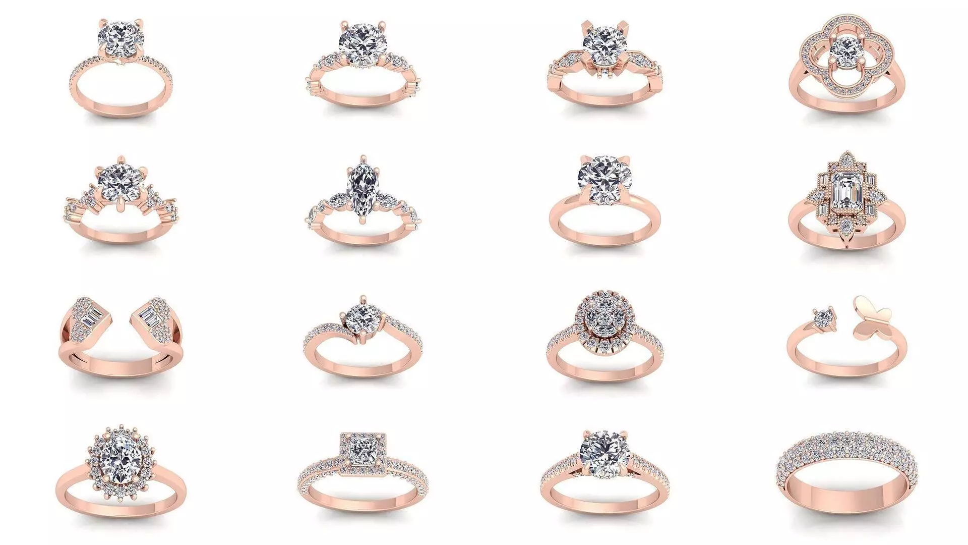 150 Fancy Engagement Ring Collection and Render  _0