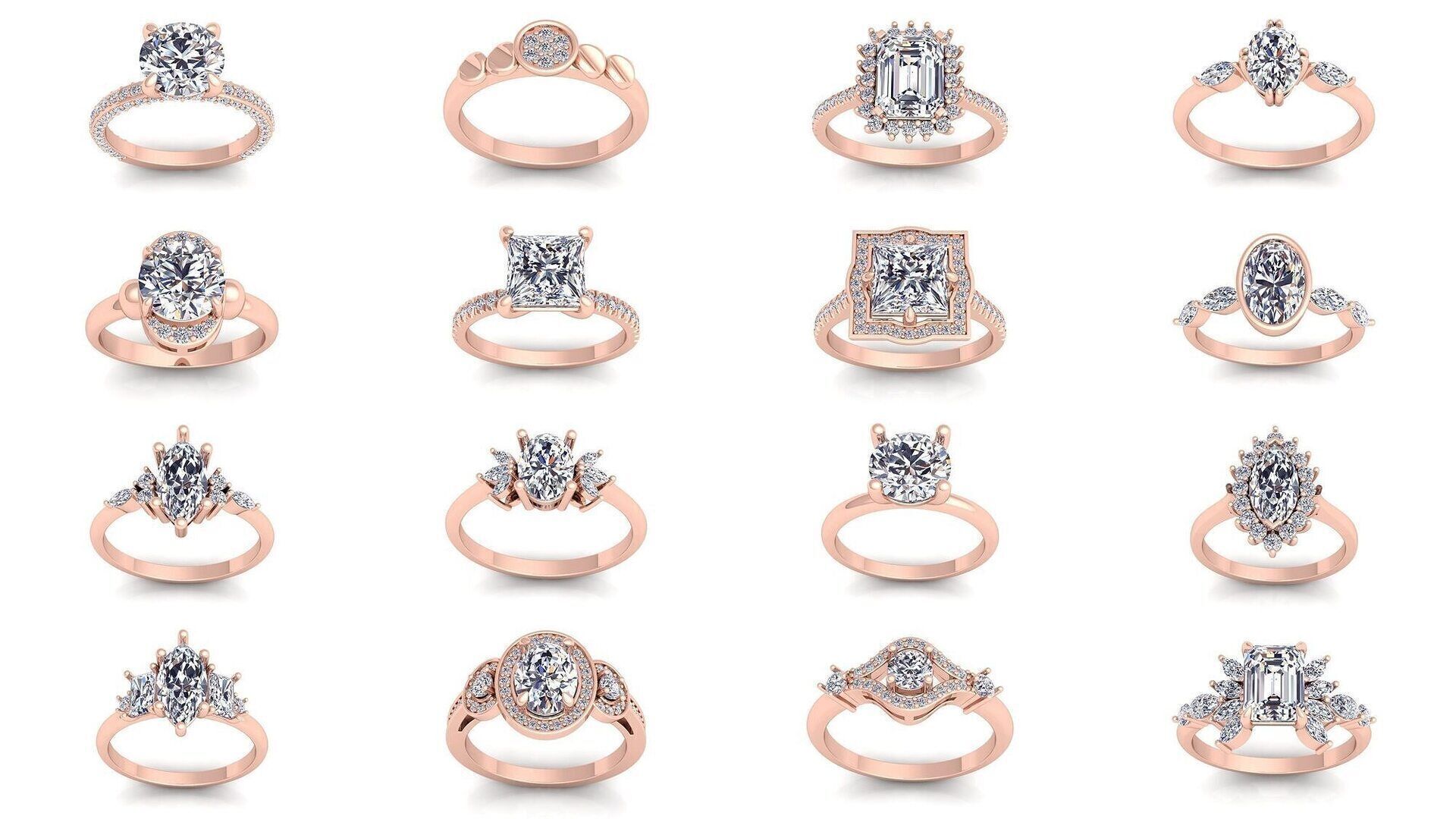 150 Fancy Engagement Ring Collection and Render  _14