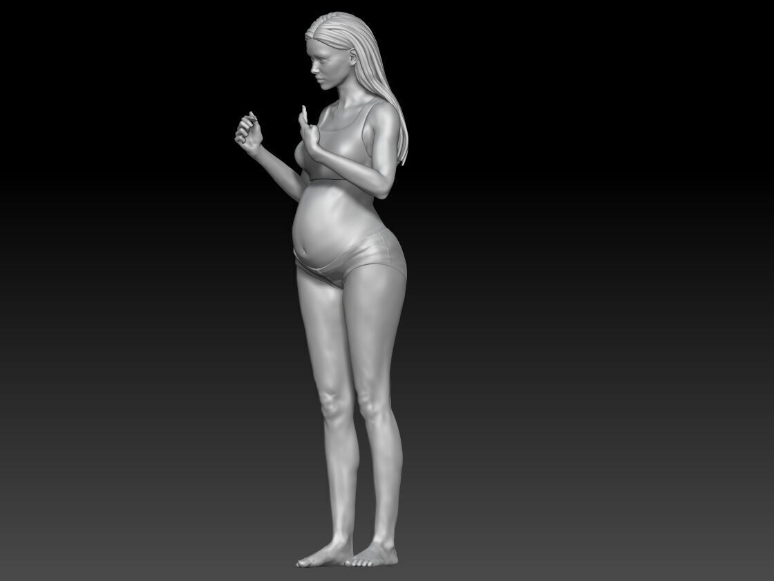 pregnancy test girl 2 and joke body 3D print model_2