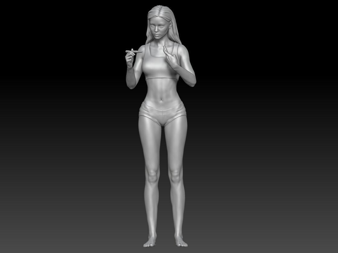pregnancy test girl 2 and joke body 3D print model_1