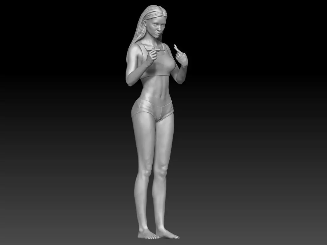 pregnancy test girl 2 and joke body 3D print model_0