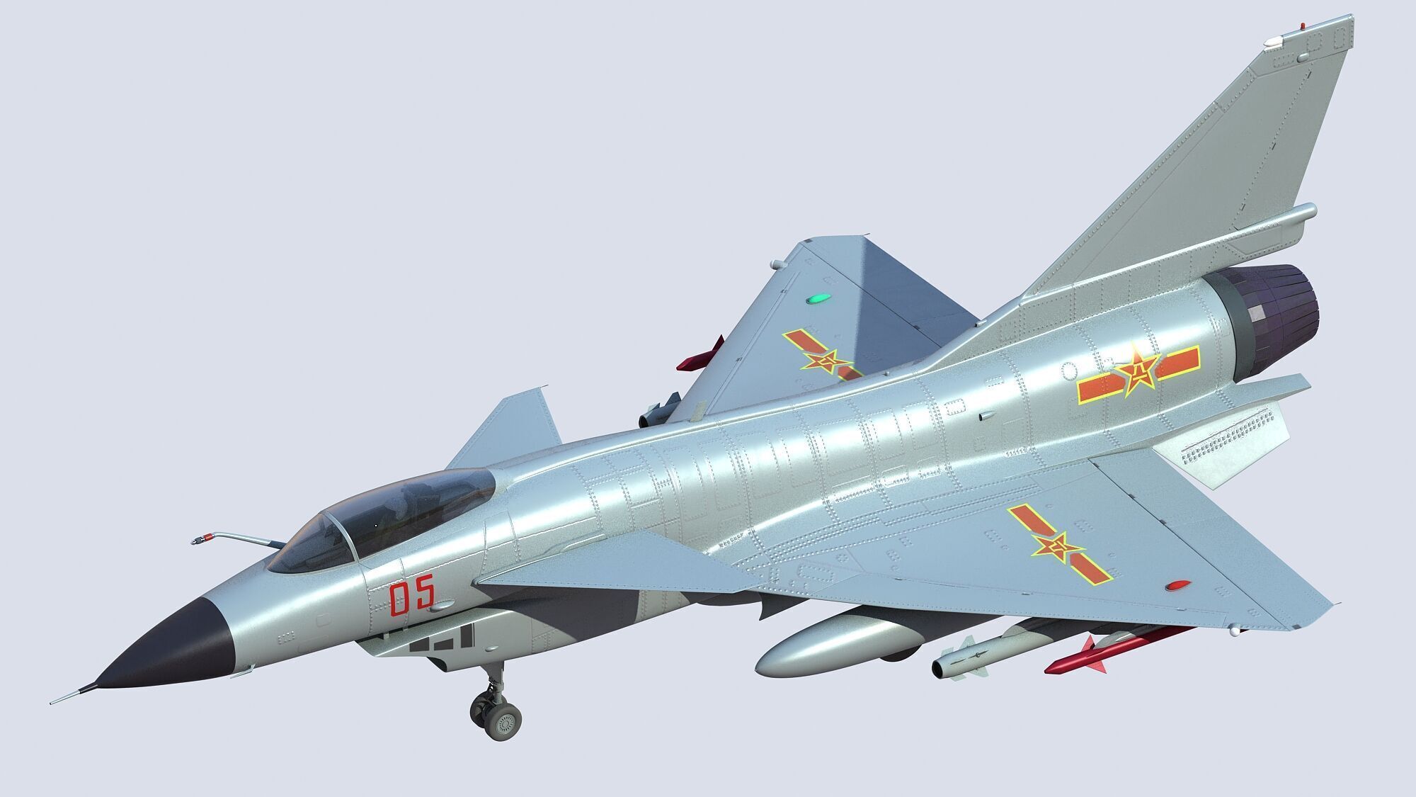 Chengdu J10 Fighter 3D model_2