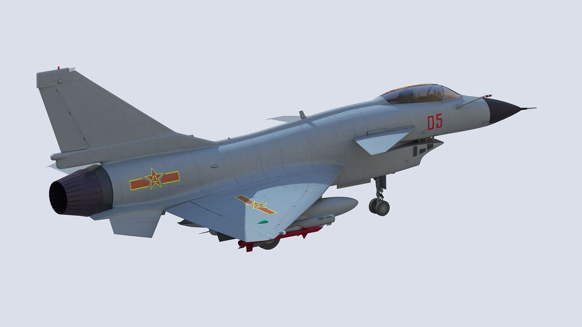 Chengdu J10 Fighter 3D model_8