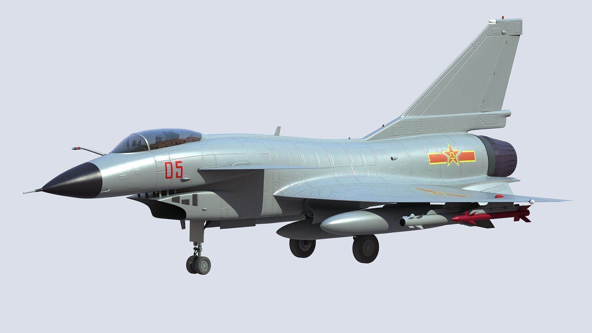 Chengdu J10 Fighter 3D model_7