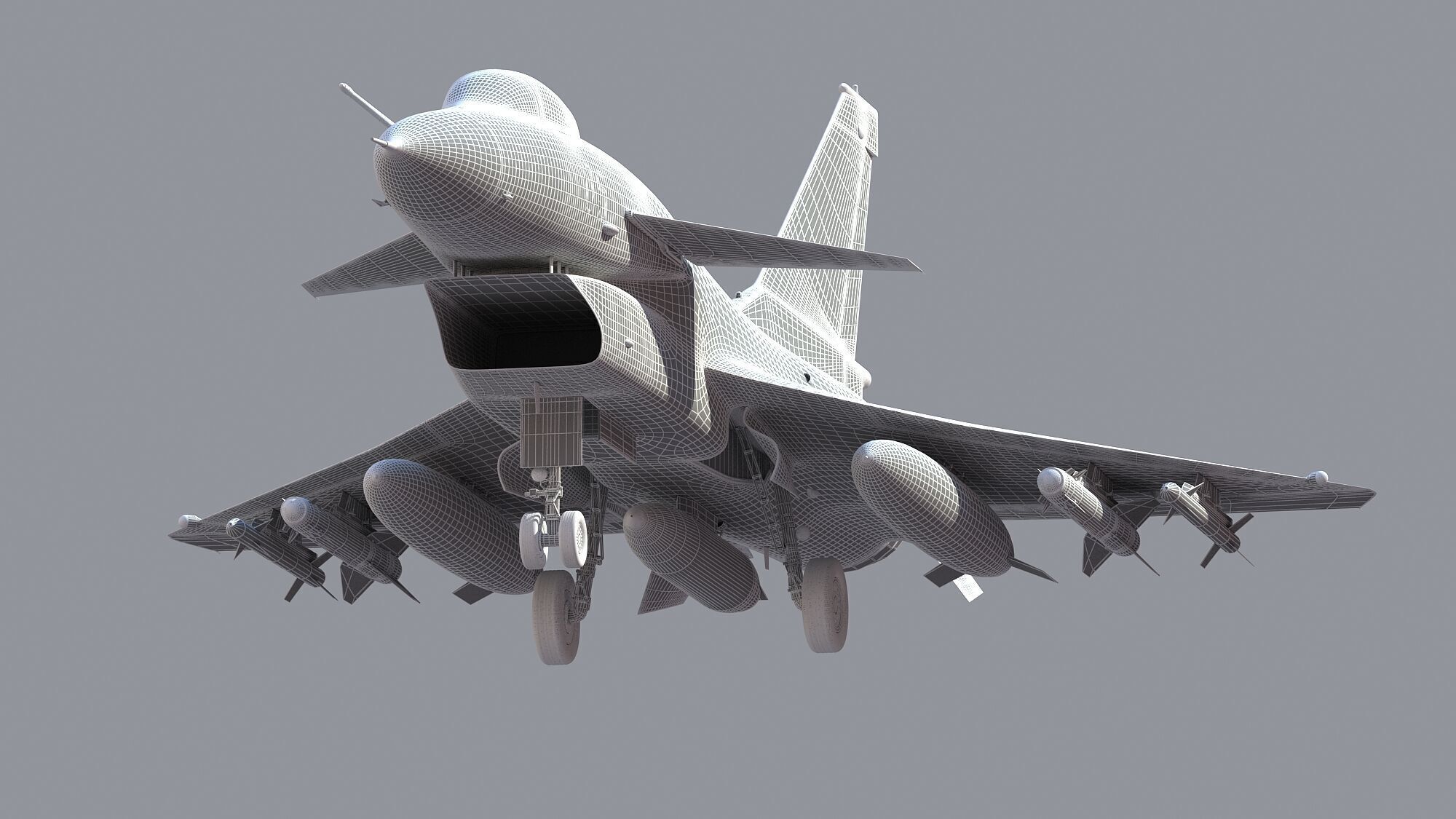 Chengdu J10 Fighter 3D model_24