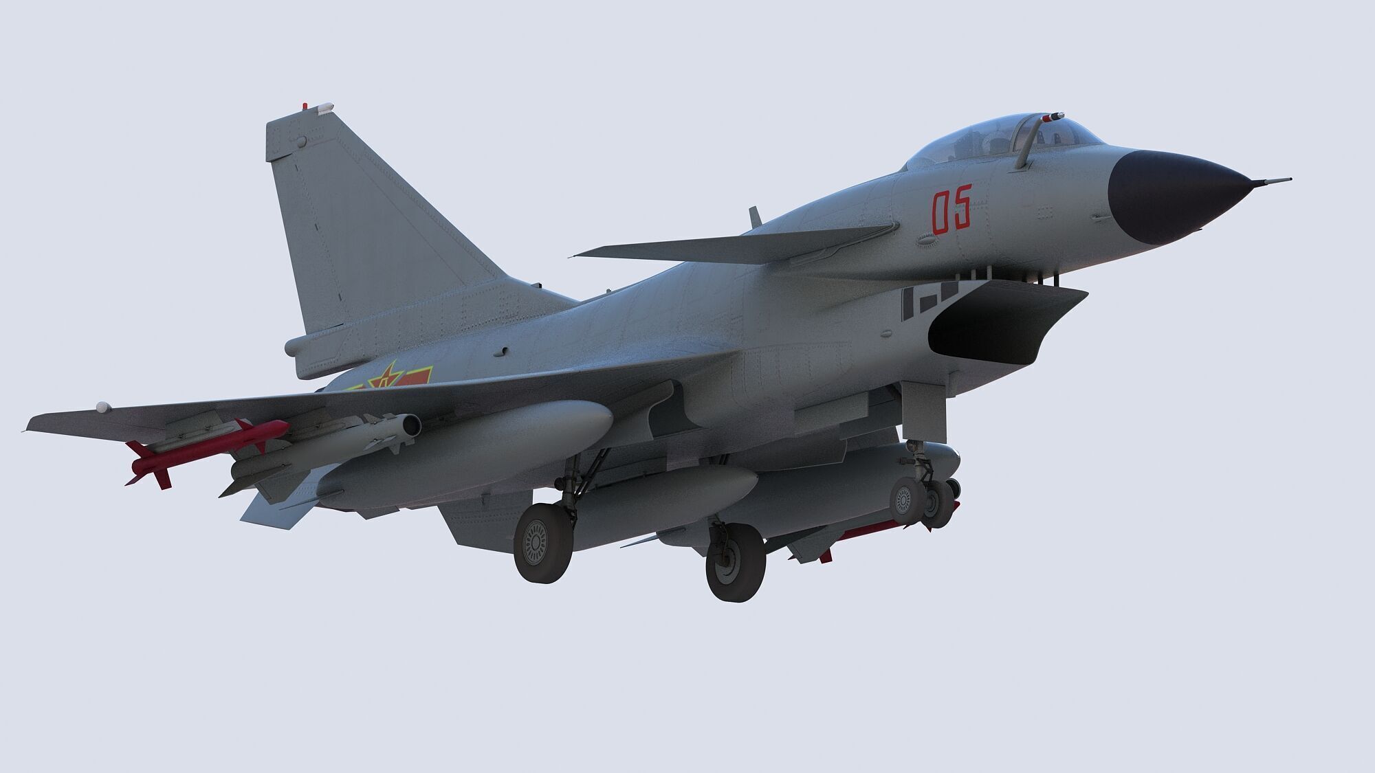 Chengdu J10 Fighter 3D model_5