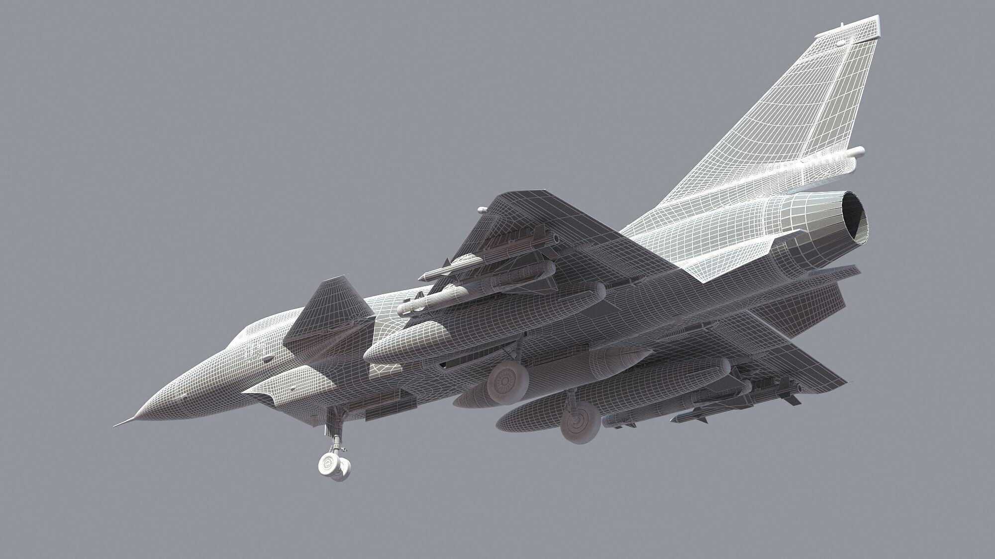 Chengdu J10 Fighter 3D model_23