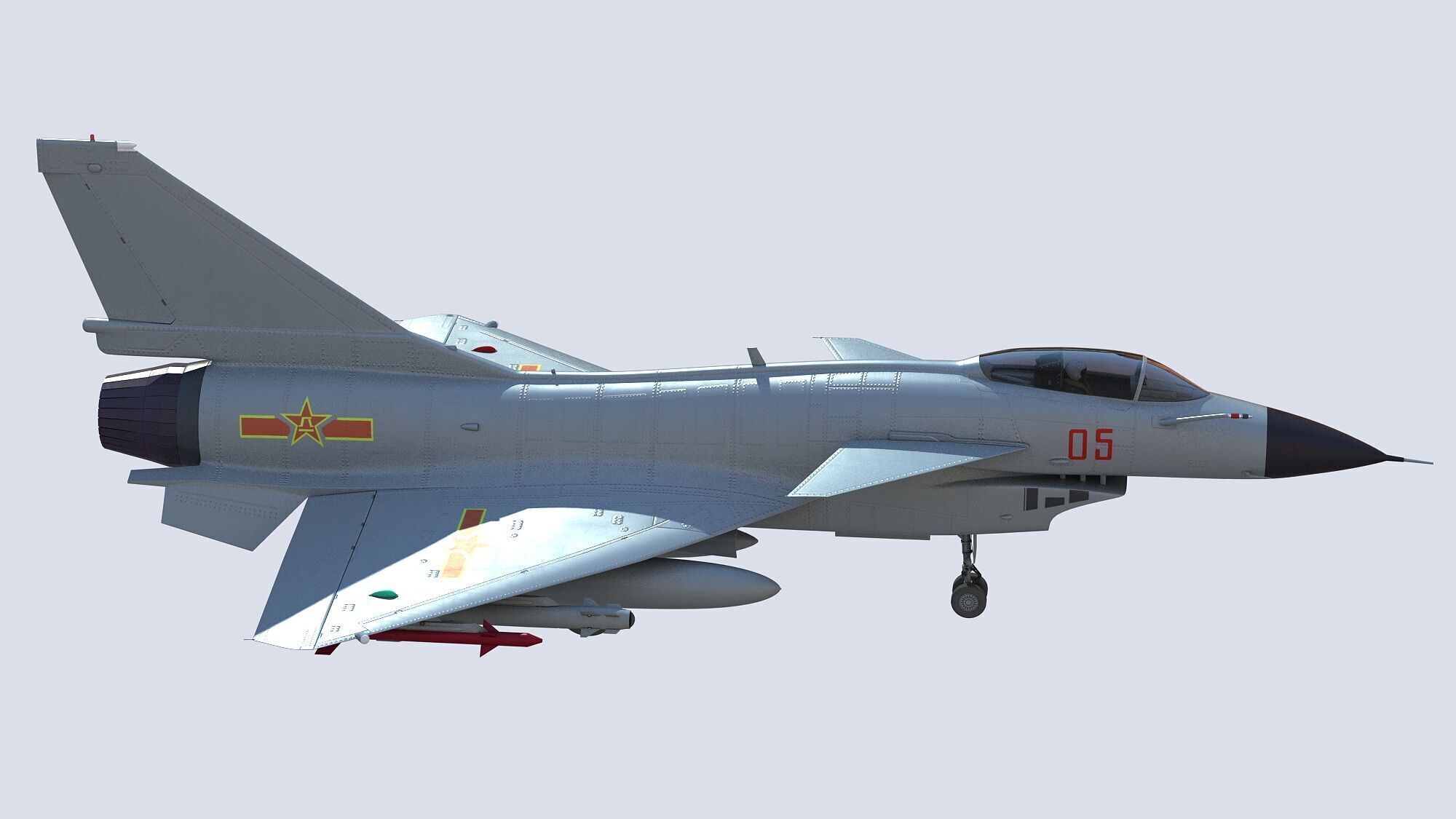 Chengdu J10 Fighter 3D model_3