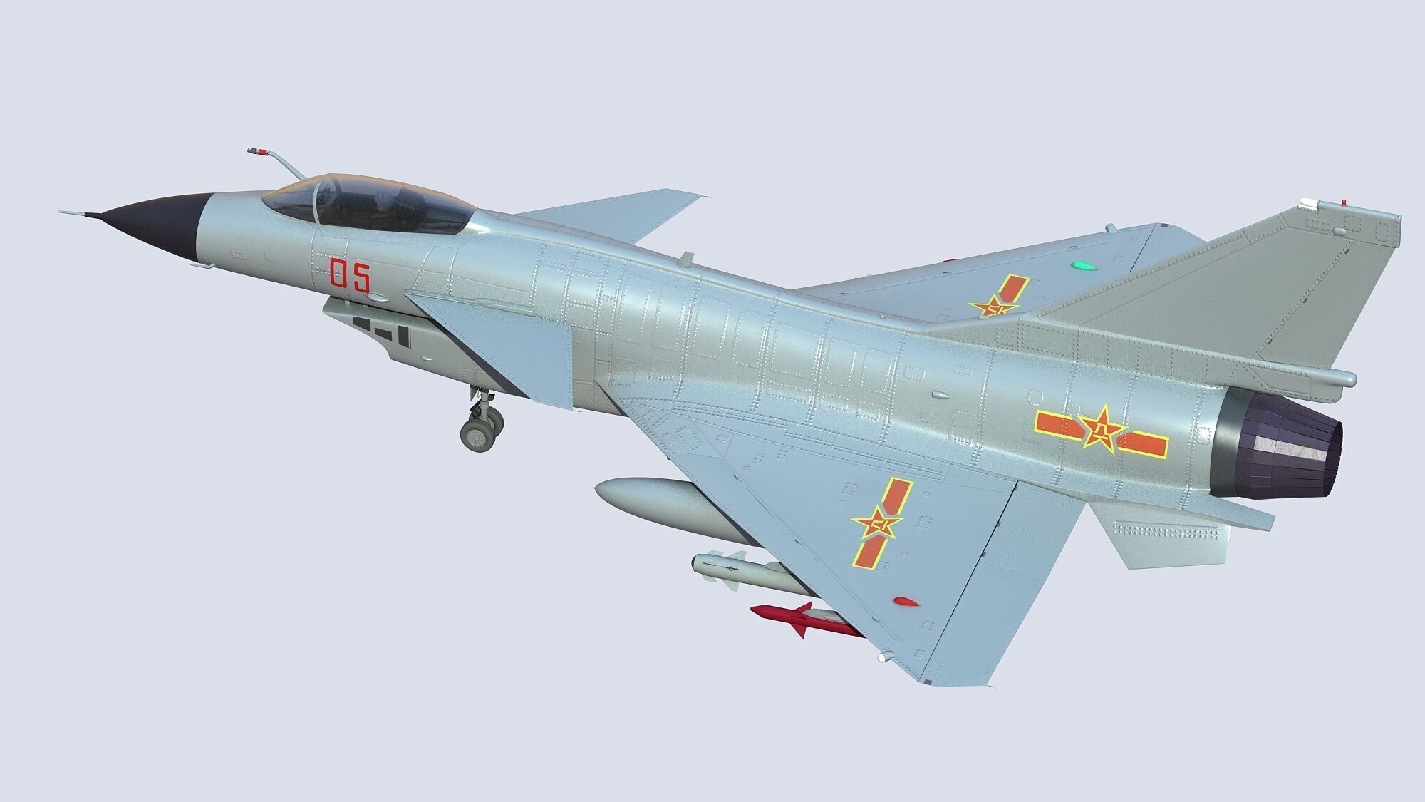 Chengdu J10 Fighter 3D model_1