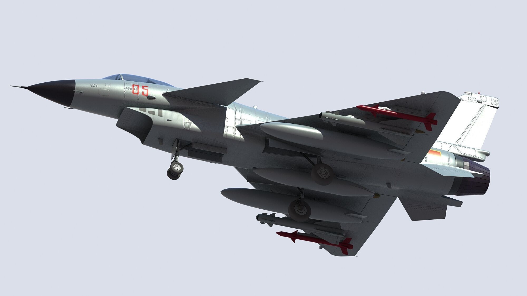 Chengdu J10 Fighter 3D model_10