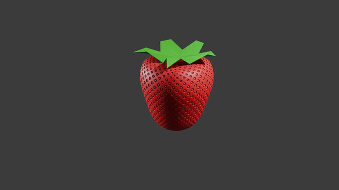 Simple strawberry non-detailed Free 3D model