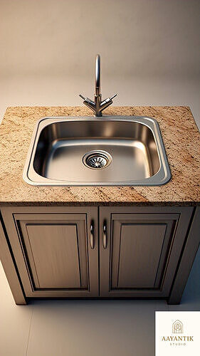 South-East Corner Sink Unit Low-poly 3D model