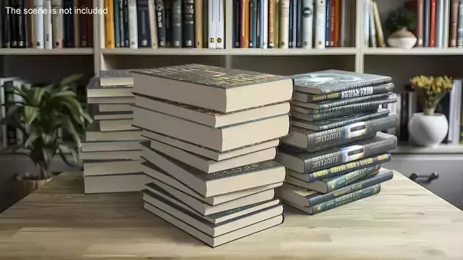 Detective Books Stack 3D model