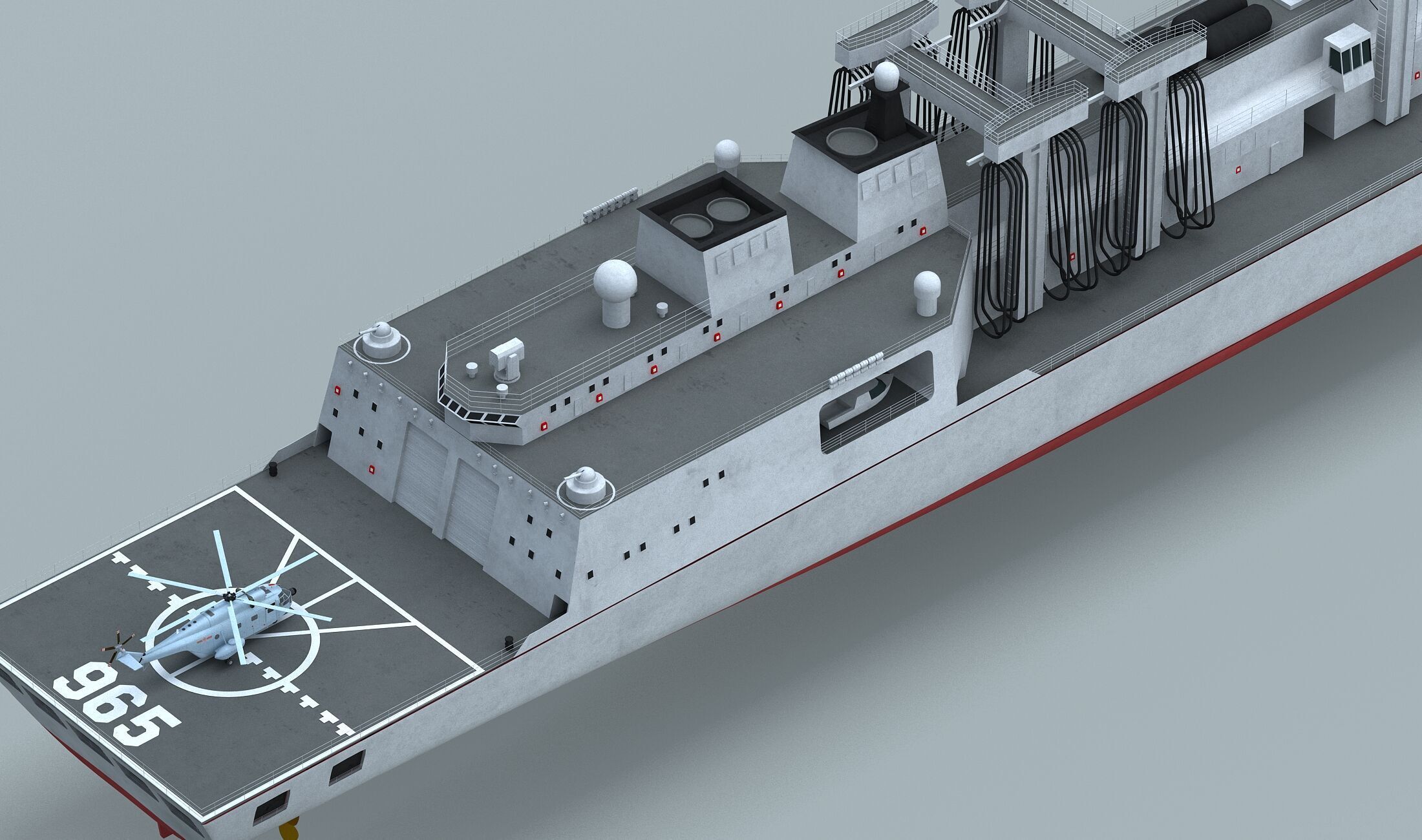 PLA Navy Type 901 Supply Ship 3D model_9