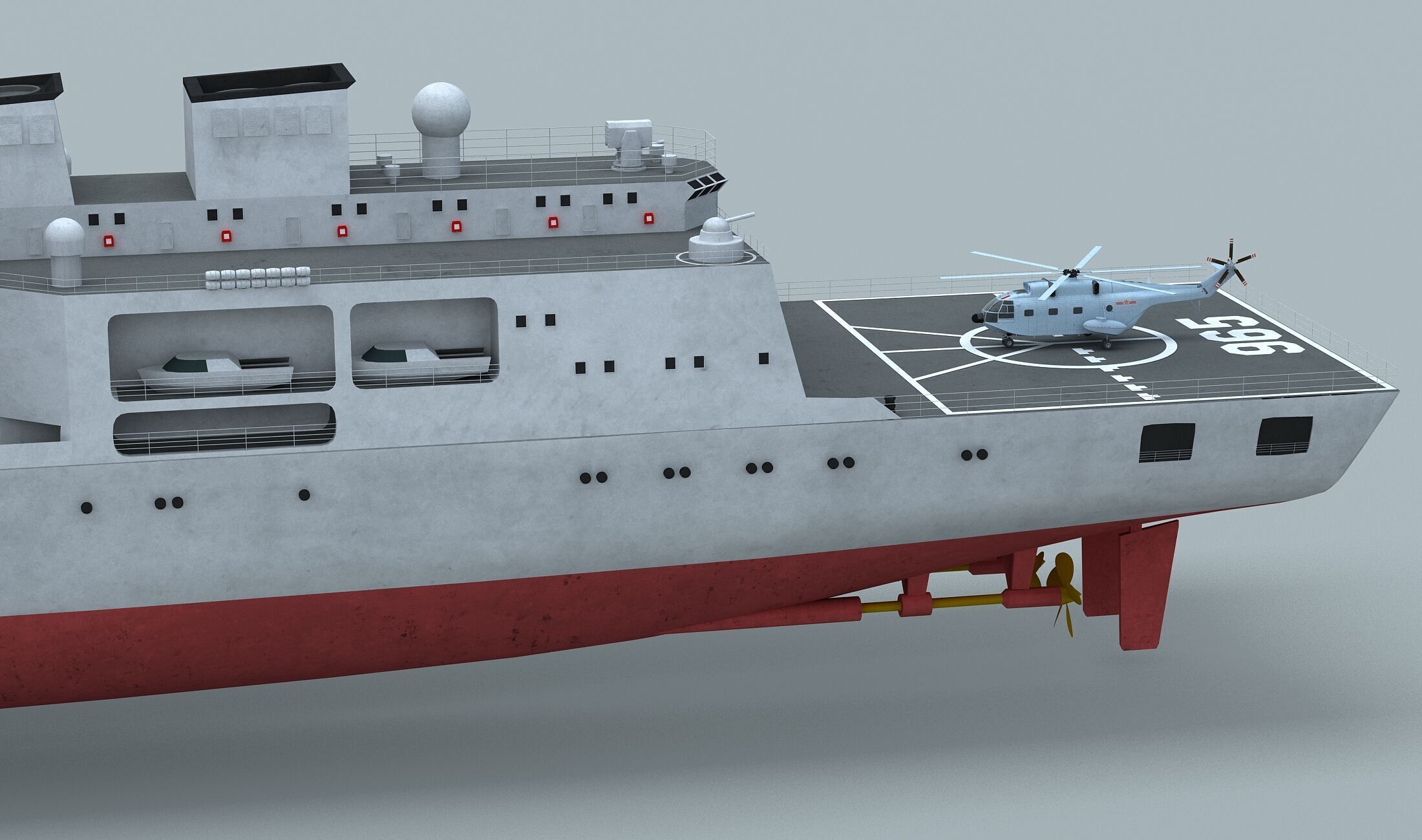 PLA Navy Type 901 Supply Ship 3D model_4