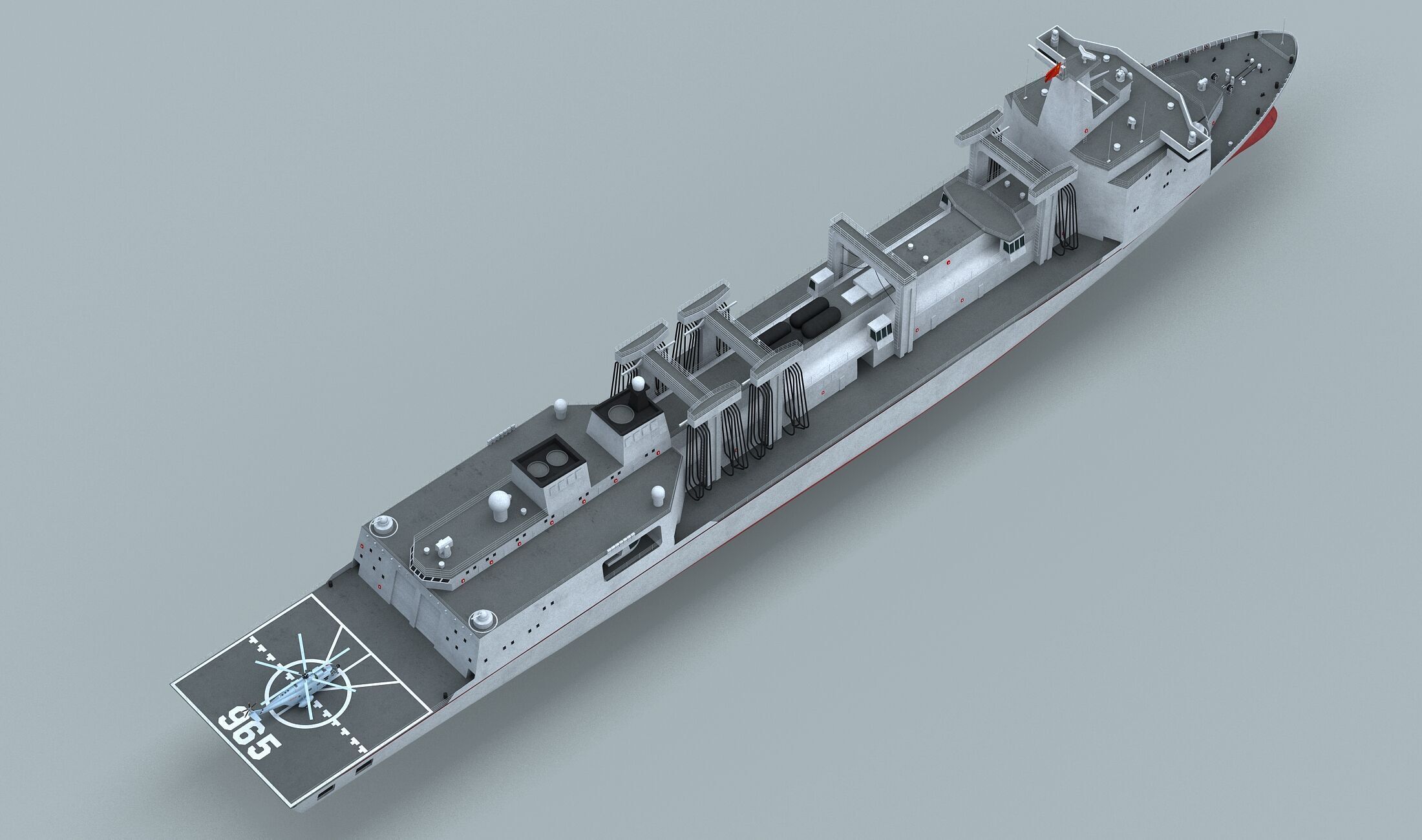 PLA Navy Type 901 Supply Ship 3D model_6