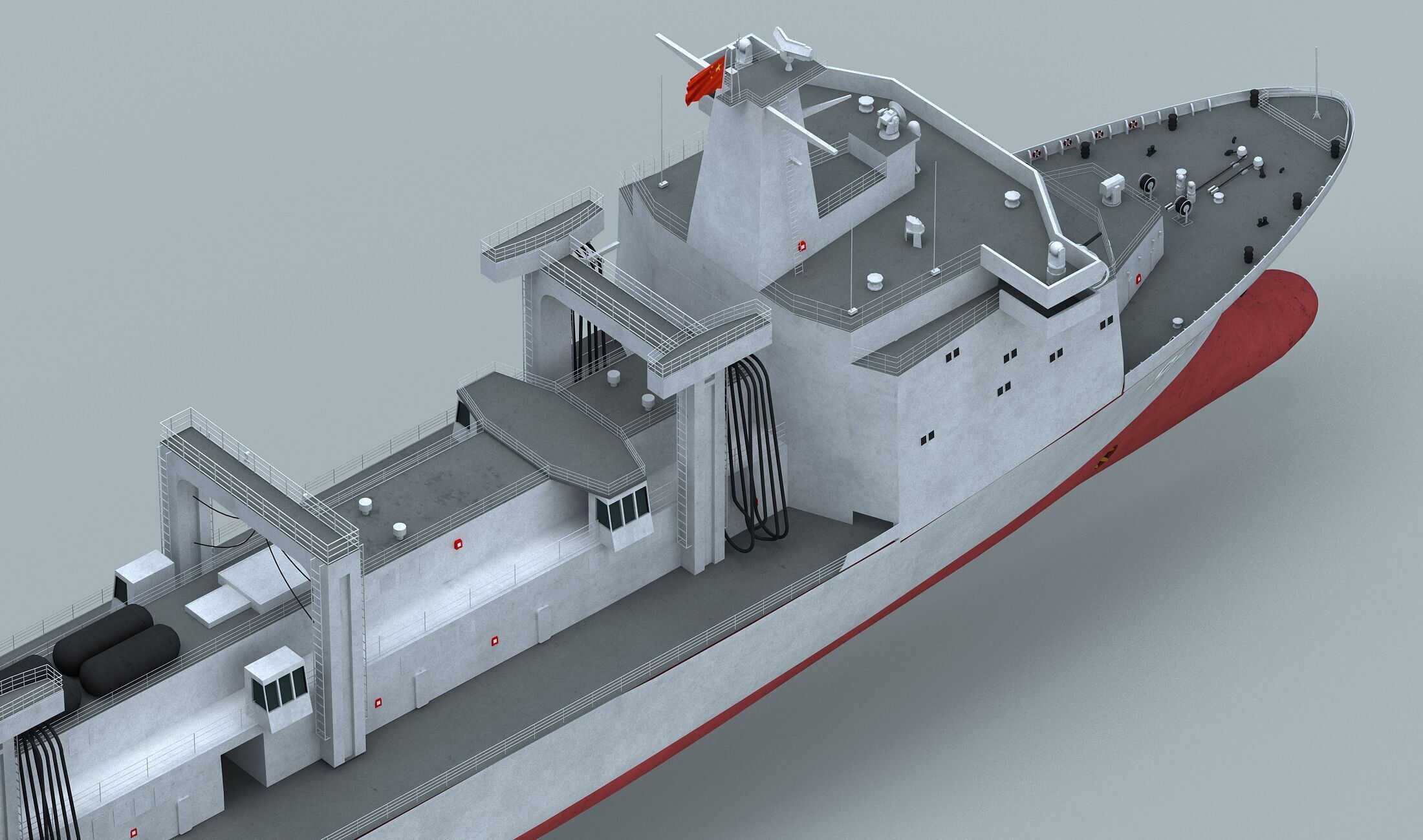 PLA Navy Type 901 Supply Ship 3D model_8