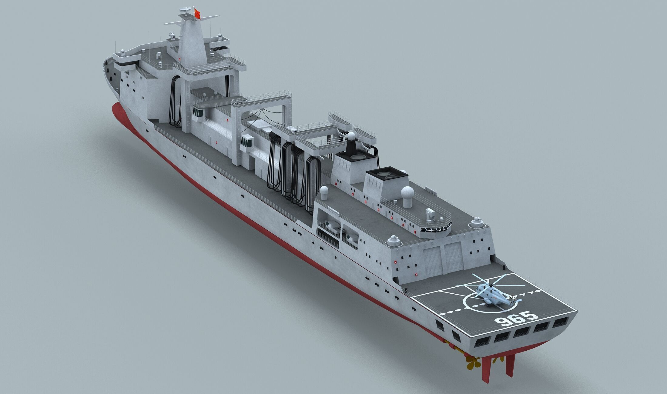 PLA Navy Type 901 Supply Ship 3D model_7