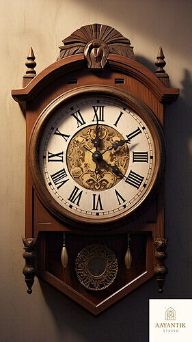 Vastu Wall Clock - North Direction Low-poly 3D model