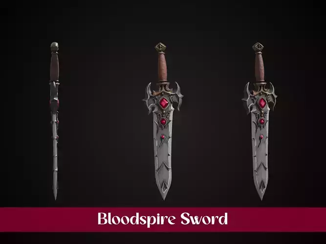 Stylized Dragonbane Greatsword Sword - Bloodspire