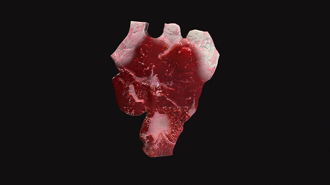 Steak V02 Low-poly 3D model 3