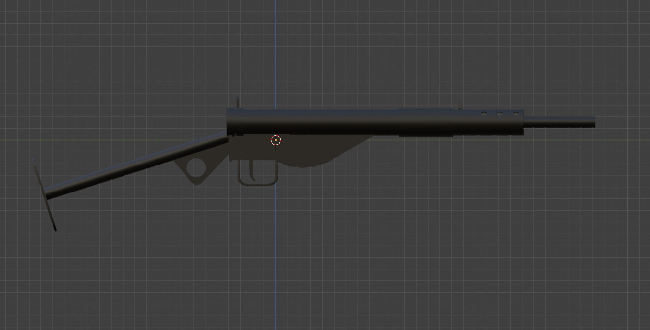 STEN GUN MK2 - Low Polygon Low-poly 3D model_2