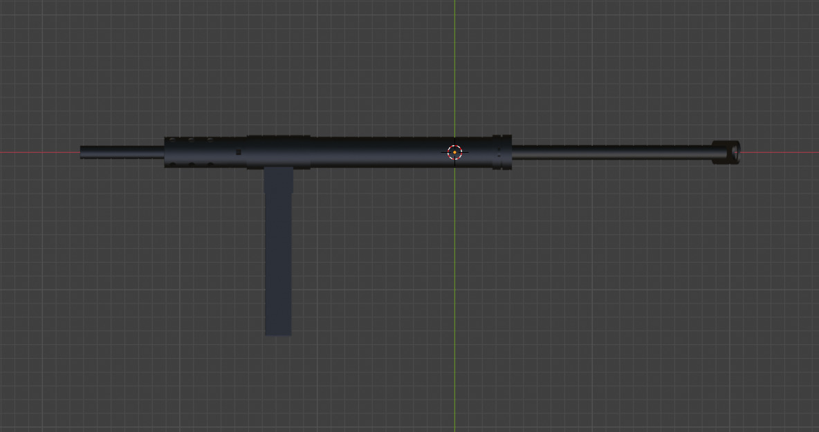 STEN GUN MK2 - Low Polygon Low-poly 3D model_3