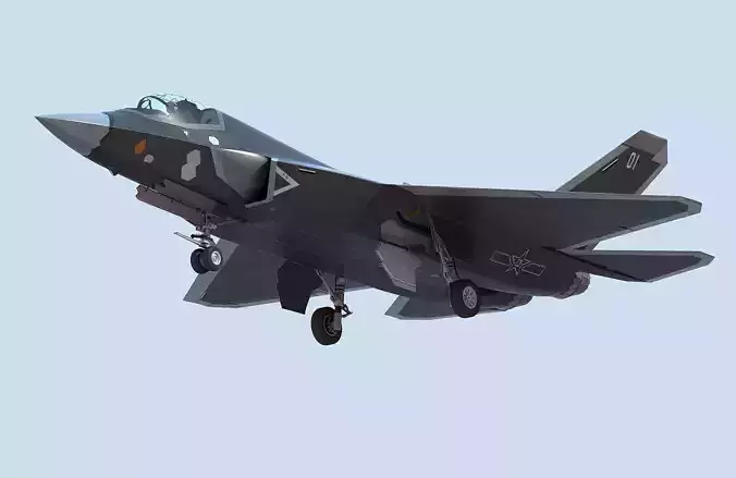 Chinese J35 Stealth Jet Fighter 3D model