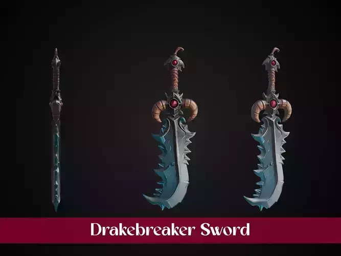 Stylized Dragonbane Greatsword Sword - Drakebreaker