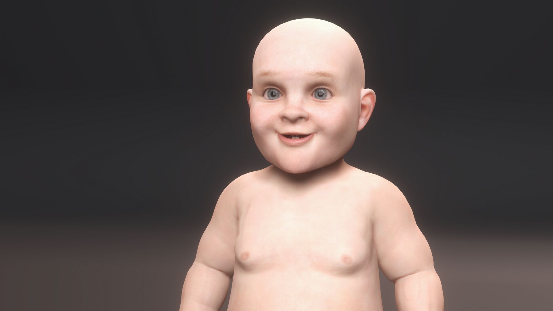 Fat baby 3D model_4