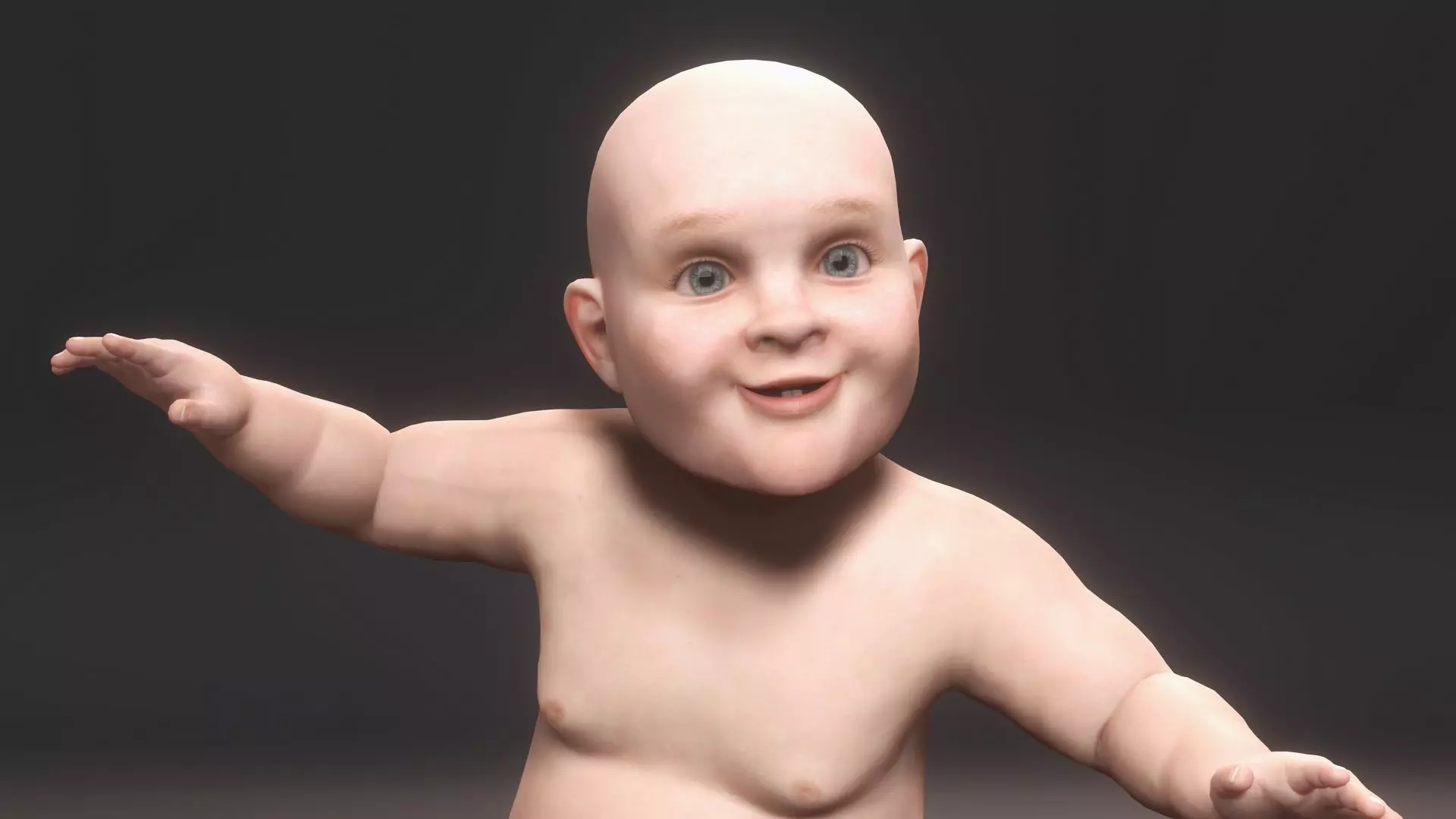 Fat baby 3D model_0