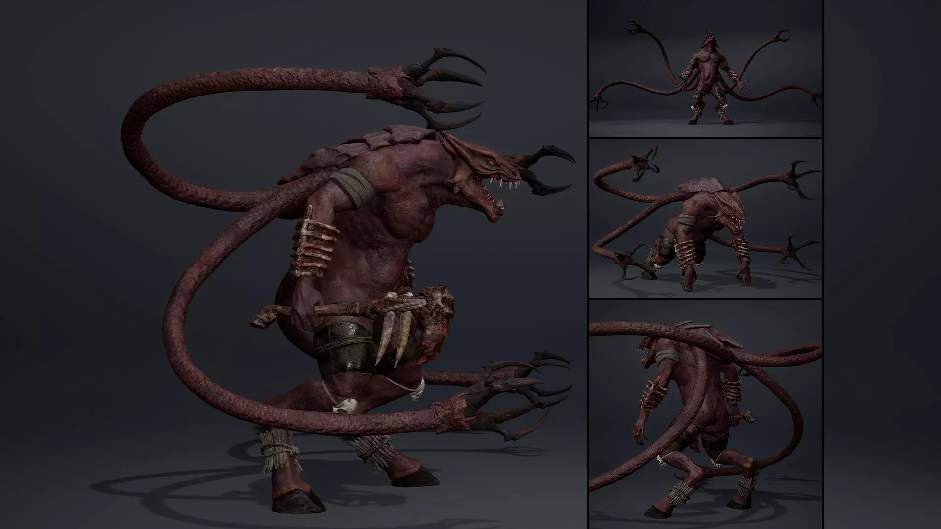 Mistsnake Fatty Brutal Low-poly 3D model