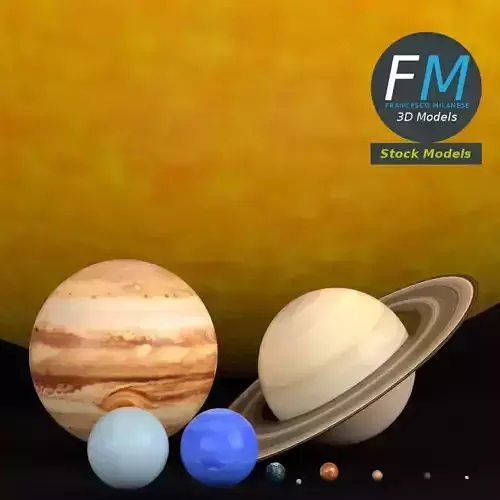 Solar system 3D model