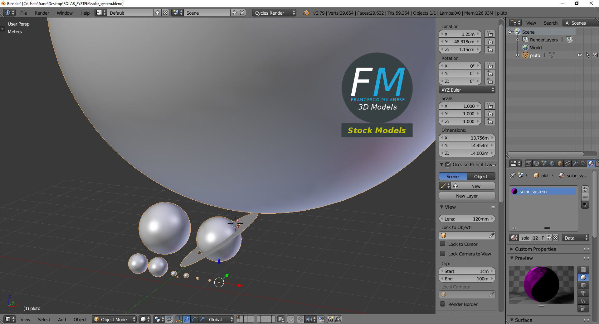 Solar system 3D model_9