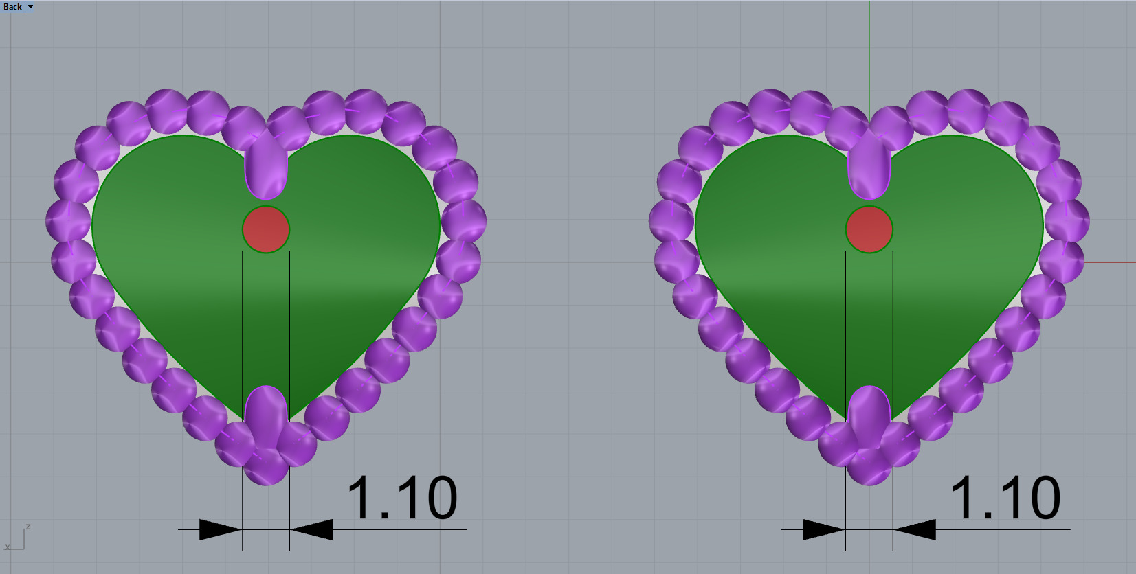 Heart Earrings 3D print model_10