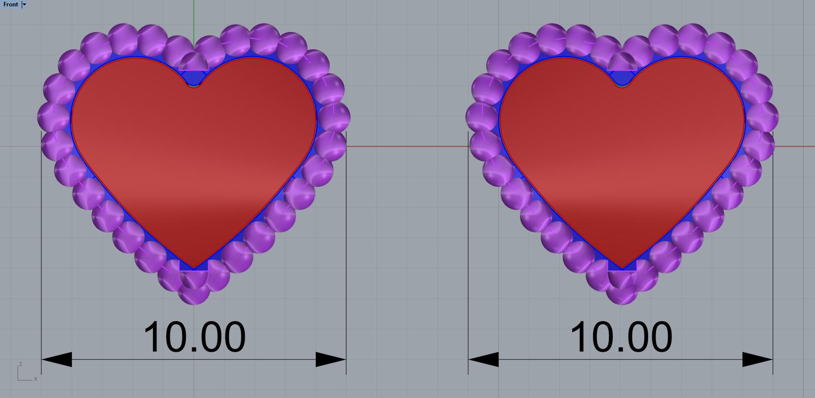 Heart Earrings 3D print model_9