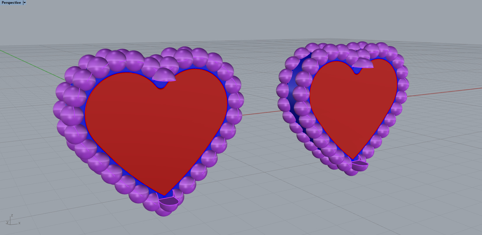 Heart Earrings 3D print model_7