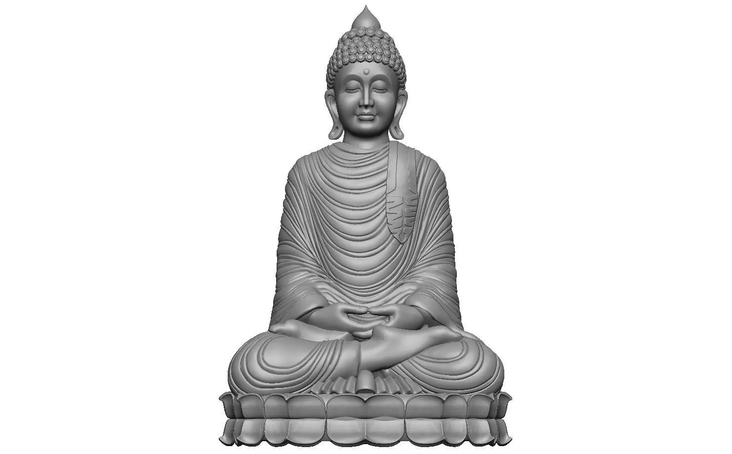 Buddha ready 3d print stl model 3D print model_0