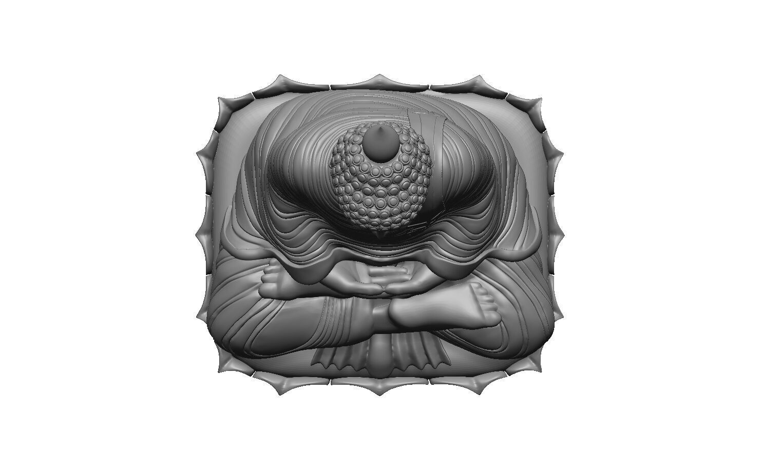 Buddha ready 3d print stl model 3D print model_1