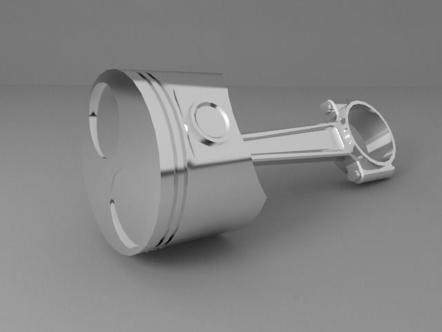 Piston Low-poly 3D model_1