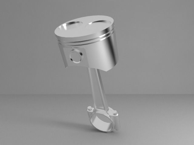 Piston Low-poly 3D model_3