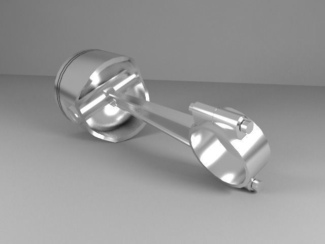 Piston Low-poly 3D model_4