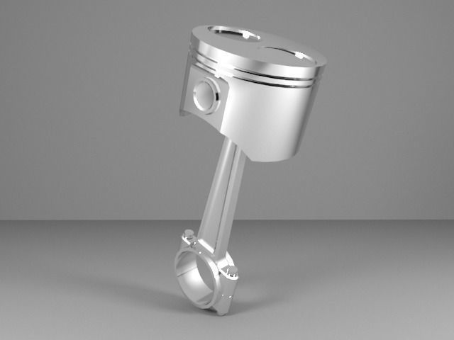 Piston Low-poly 3D model_0