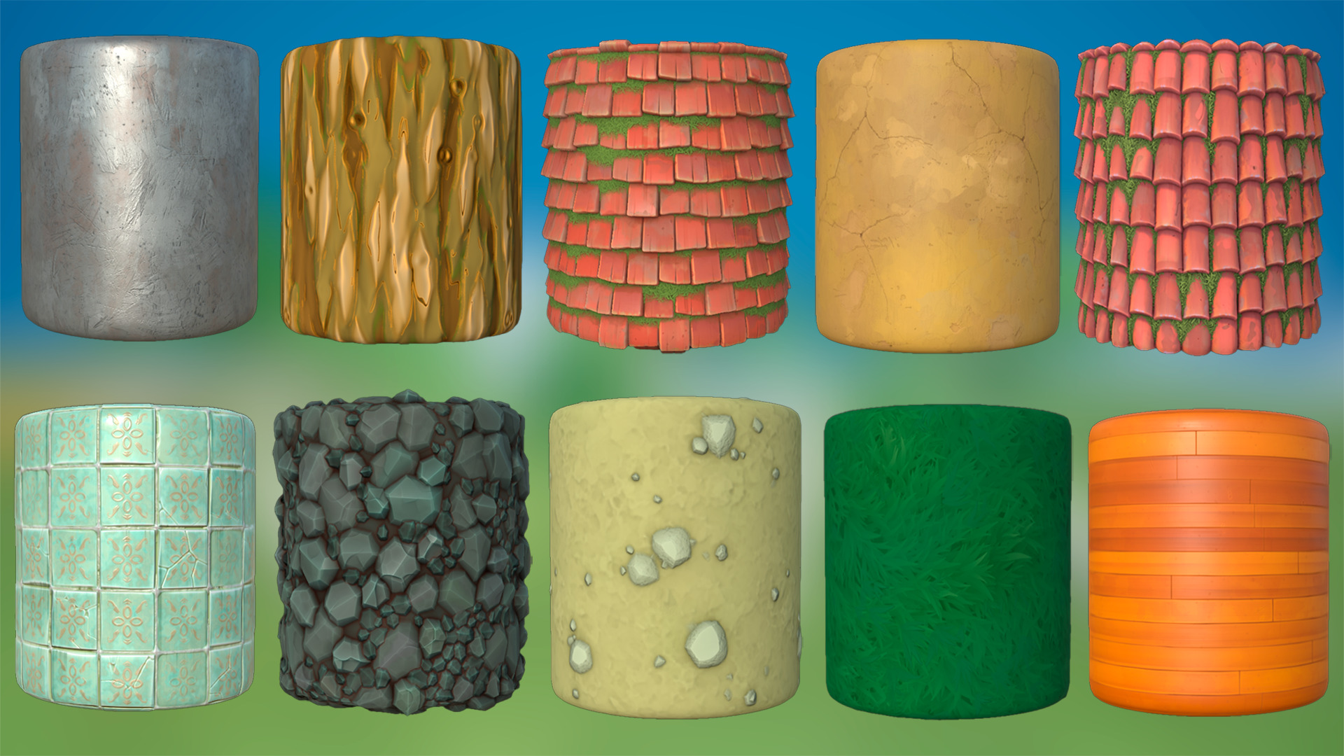 30 Materials Stylized Starter Pack Kit Texture_3