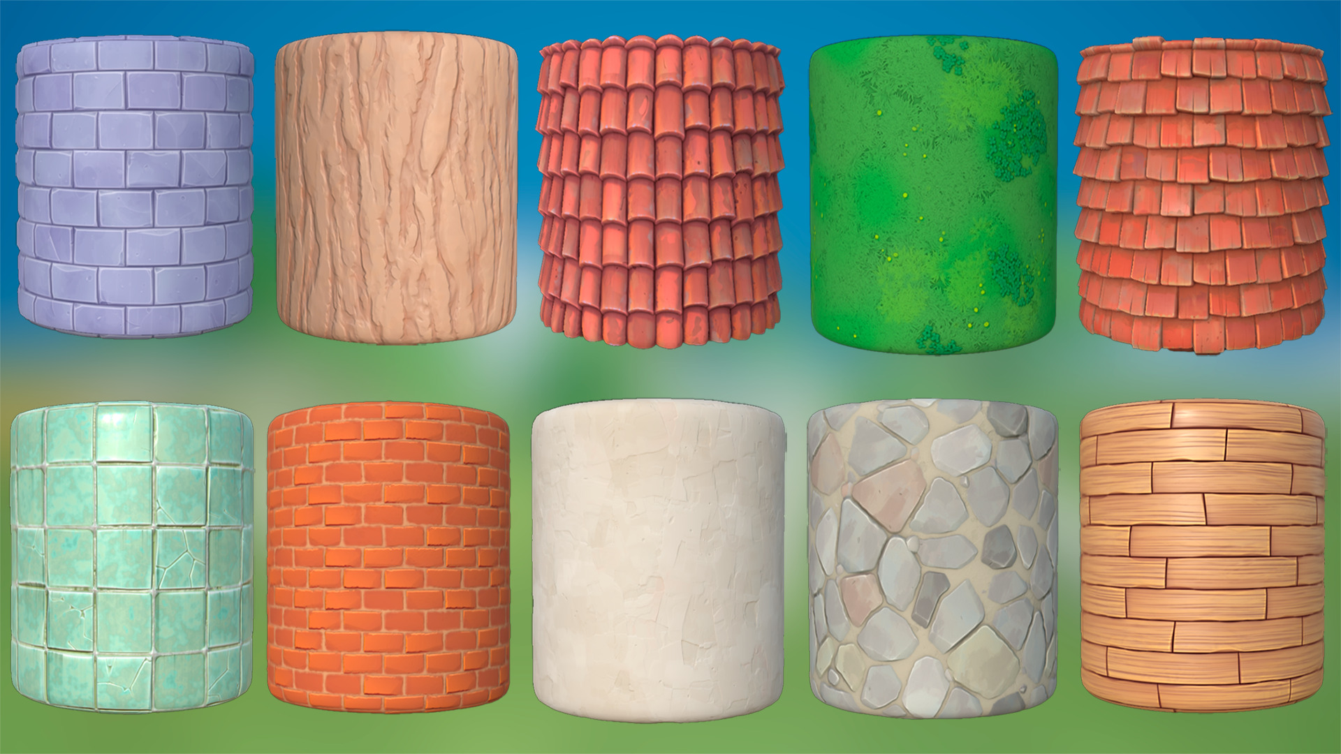 30 Materials Stylized Starter Pack Kit Texture_2
