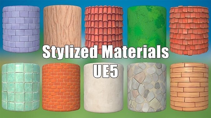 30 Materials Stylized Starter Pack Kit Texture
