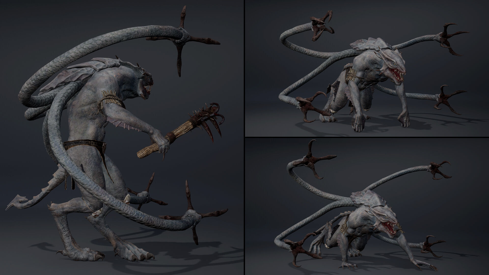 Mistsnake Furry Brutal Low-poly 3D model_14
