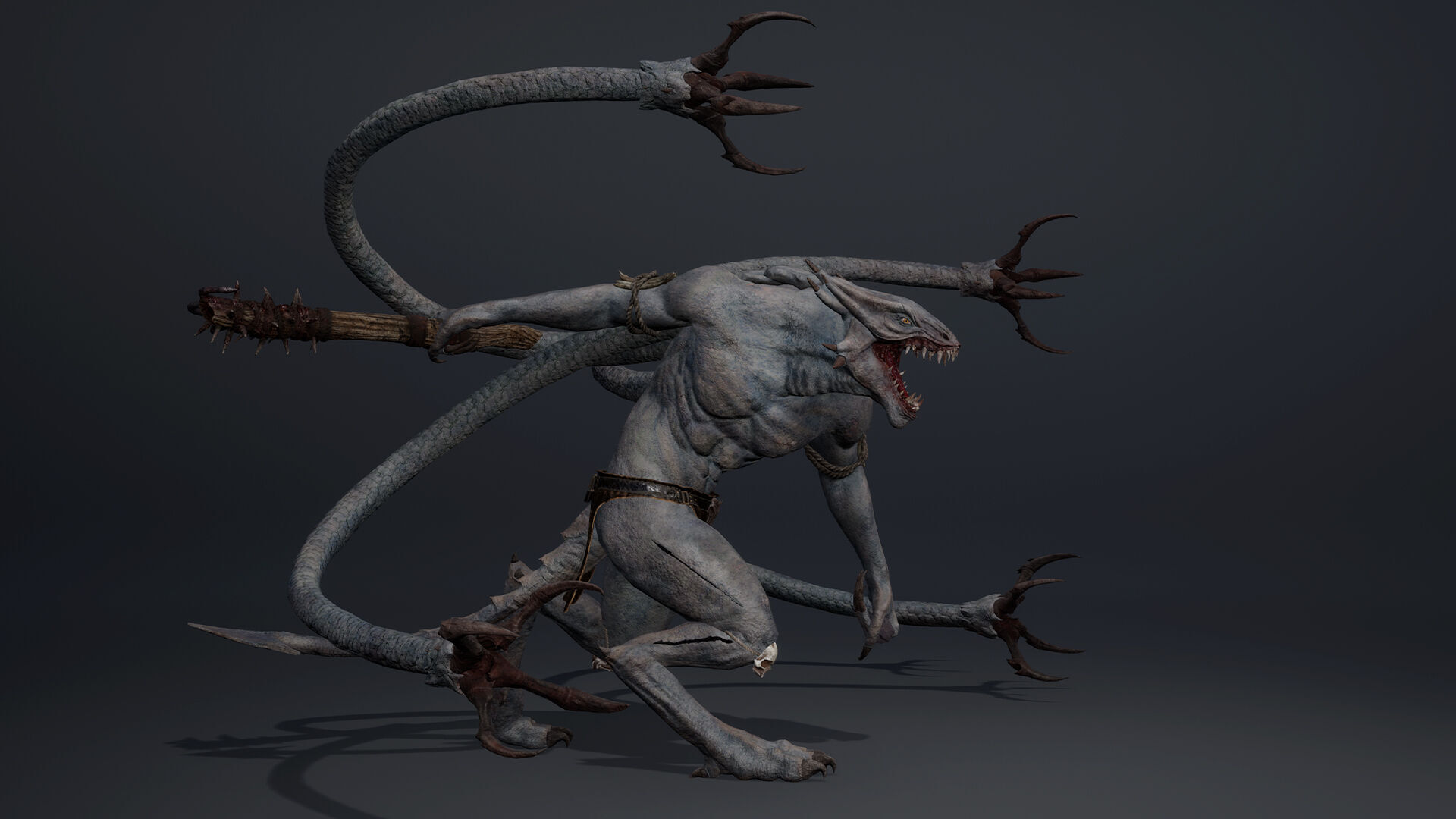 Mistsnake Furry Brutal Low-poly 3D model_12